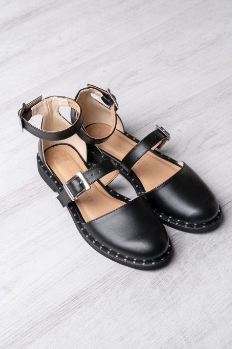 Pantofi - Double Belt - Negru - 3