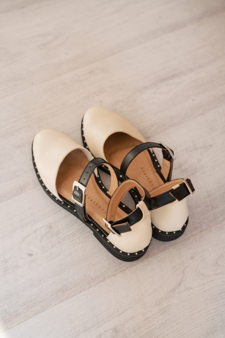 Pantofi - Double Belt - Nude - 2