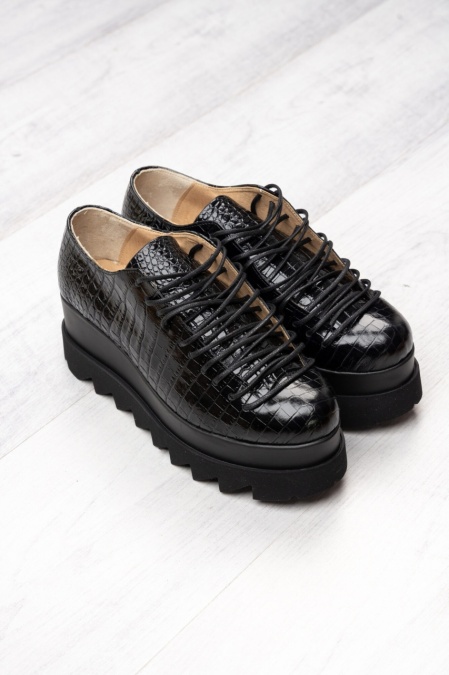 Pantofi - .Lyon - Croco Black