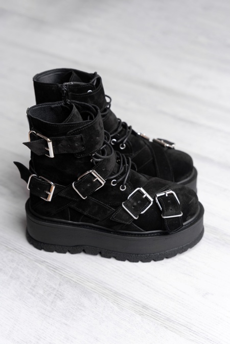 Bocanci - Heavy Duty - Negru Velur
