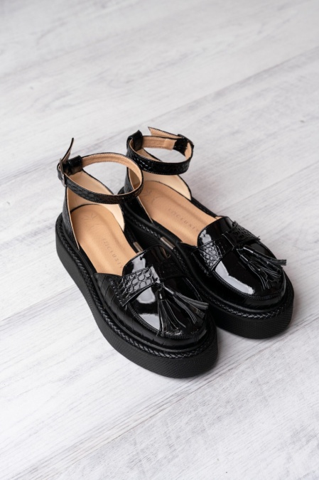 Pantofi - Augustino - Croco Black