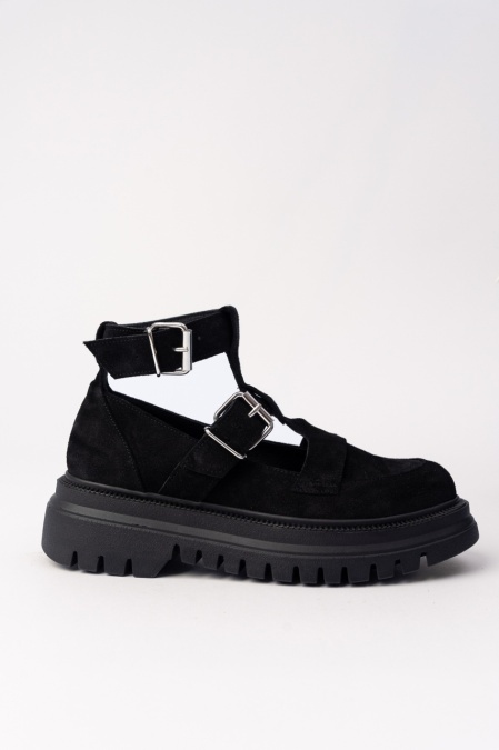 Pantofi Linea - Negru Velur