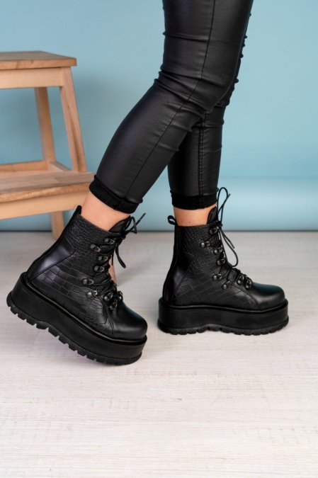 Ghete - Gio - Combo Croco Black