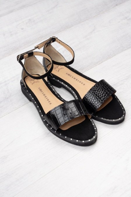 Sandale - Friday - Croco Black