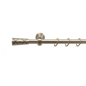 Galerie metalica Zeus 19mm, bronz antic, 300 cm, KIT COMPLET