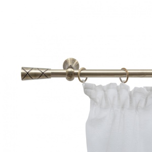 Galerie metalica Zeus 19mm, bronz antic, 300 cm, KIT COMPLET - Img 3
