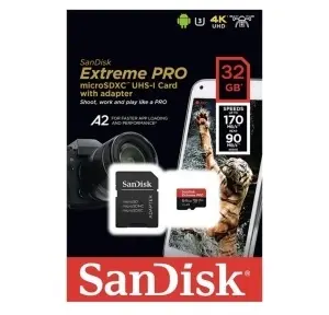Micro SD SanDisk SDHC Extreme Pro 32GB 4K 170 MB/S Class 10 sa adapterom