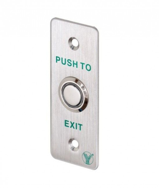 Buton de iesire incastrabil, iluminat cu LED albastru, PBK-814A(LED) - Img 1