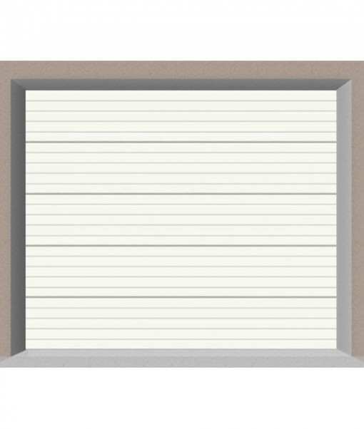 Usa de garaj sectionala, doorTECK, cu dungi orizontale, alb, 2600 x 2375 mm