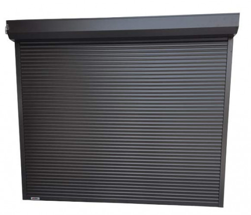Usa garaj tip rulou, automata, maro inchis 8014, lamele 55 mm, doorTECK, 3000 × 2200 mm