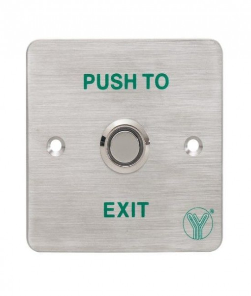 Buton de iesire incastrabil, iluminat cu LED albastru, PBK-814C(LED)