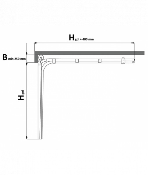 Usa de garaj sectionala, doorTECK, cu dungi orizontale, alb, 2700 x 2125 mm