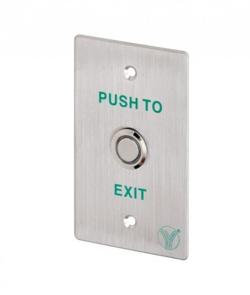 Buton de iesire incastrabil, iluminat cu LED albastru, PBK-814D(LED)