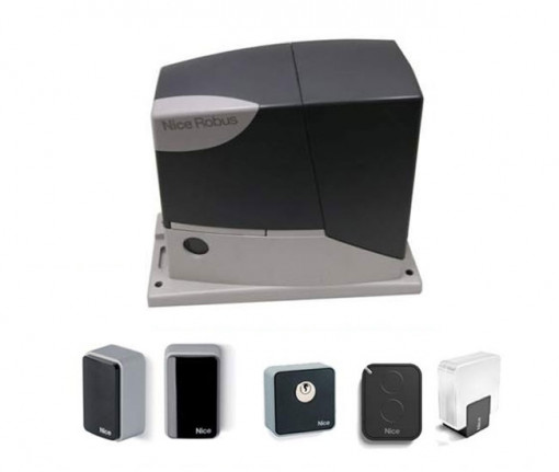 Kit automatizare poarta culisanta, 400 kg, Nice, ROBUSKIT 400, RB400KCE