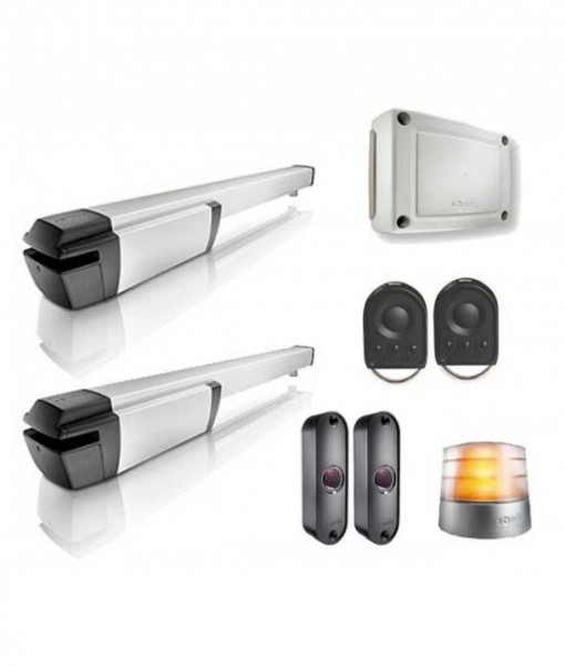 Kit automatizare poarta batanta, Somfy, Ixengo, L 3S RTS 24V pachet Confort, lungime maxima a canatului 4m