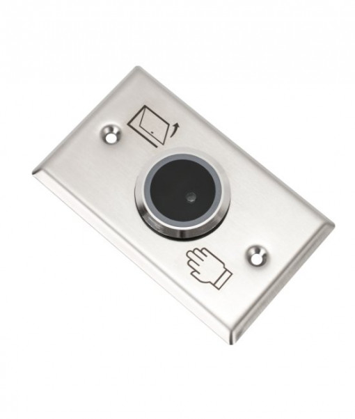 Buton de iesire incastrabil/aplicabil, fara atingere, 12Vcc, NO/NC, LED stare suplimentar, ISK-801E
