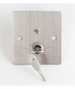 Buton de iesire incastrabil/aplicabil cu carcasa, cu cheie, cu led, KY-B-SS-2-rdgn - Img 3