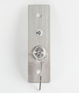 Buton de iesire incastrat cu carcasa, cu cheie, cu led, tamper, KY-C-SS-2-rdgn