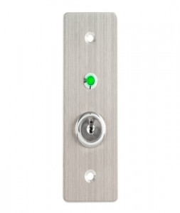 Buton de iesire incastrat cu carcasa, cu cheie, cu led, tamper, KY-C-SS-2-rdgn - Img 2