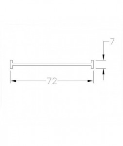 Garnitura casnica inferioara de cauciuc EPDM model "I", 1 m,1037 - Img 2