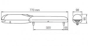 Kit automatizare poarta batanta, Nice, WINGO KIT, 200 kg, 2m, 230V, WINGO2024KCER10 - Img 2