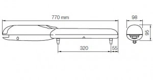 Kit automatizare poarta batanta, Nice, WINGO KIT, 200 kg, 2m, 230V, WINGO2024KCER10 - Img 2