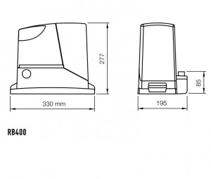 Kit automatizare poarta culisanta, 400 kg, Nice, ROBUSKIT 400, RB400KCE - Img 4