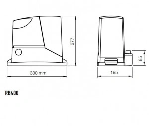 Kit automatizare poarta culisanta, 400 kg, Nice, ROBUSKIT 400, RB400KCE - Img 4