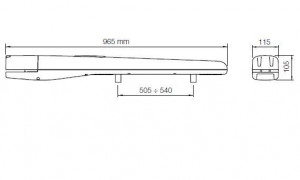 Motor automatizare poarta batanta, Nice, TOONA 5 HS, TO5024HS - Img 2