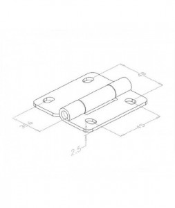 Balama intermediara standard, galvanizata, pentru panouri industriale, 450HZ - Img 2