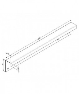 Capac capat panou industrial galvanizat, gaurit 40mm / 610mm, 40E610 - Img 2