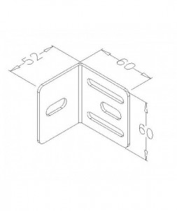 Coltar de imbinare, galvanizat b = 60mm, cu buza de 50 si 60mm, 2602 - Img 2