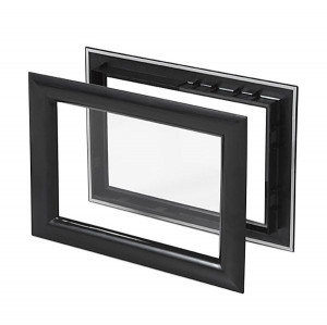 Geam acrilic cu rama neagra, 532 x 344 mm, 2200CL-BLA