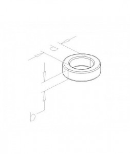 Inel distantier din otel galvanizat, pt ax 11mm b=7,5mm, 2066-07 - Img 2