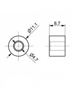 Manson de aluminiu 4mm, 515 - Img 2