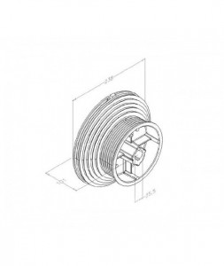 Tambur, pentru sistem inalt HL. max. 3050mm, ax 1", max.500kg, FFHL120 - Img 2