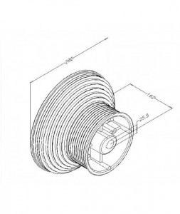 Tambur, pentru sistem inalt HL. max. 4100mm, ax 1", max.735kg, FFHL164 - Img 2