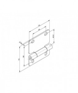 Balama intermediara, galvanizat, L=60mm, 424HZ10R - Img 2