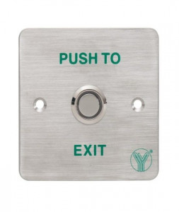 Buton de iesire incastrabil, iluminat cu LED albastru, PBK-814C(LED)