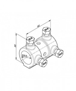 Cupla fixa, aluminiu 1", L=60mm, 706AN - Img 2