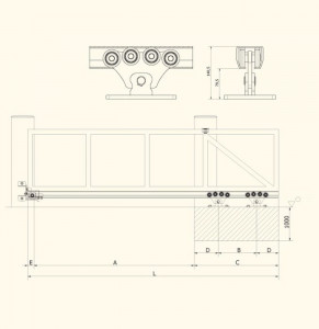 Kit pentru porti autoportante, deschidere max.4m, 450 kg, KIT ENZO SZ 03 - Img 2