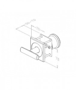 Maner negru din metal pentru usi garaj, panou 37-42mm, 665-40BL - Img 2