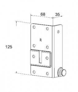 Suport inferior de rola pentru sistem de ghidare a cablului pe interior, 300kg, 421K - Img 2