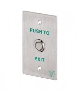 Buton de iesire incastrabil, iluminat cu LED albastru, PBK-814D(LED)