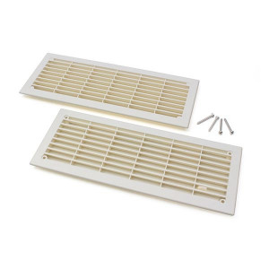 Grila aerisire pentru ventilatie cu rama alba, 344 x 138 mm, 717FN - Img 1