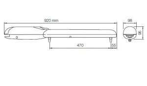 Motor automatizare poarta batanta, Nice, WINGO 3524 HS, WG3524HS - Img 2