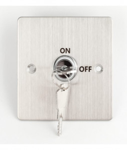 Buton de iesire, incastrabil, aplicabil cu carcasa, cu cheie europrofil, KY-B-SS-2 - Img 2