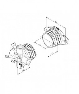 Capat de arc universal, cu siguranta, 2'', 51 mm, ax 1'', FSW51 - Img 2
