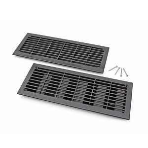Grila aerisire pentru ventilatie cu rama neagra, 344 x 138 mm, 717FN-Black