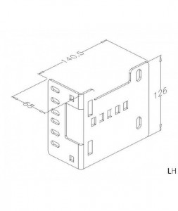 Placa de legatura, galvanizata pentru sistemul cu arc in spate, stanga, 340LH - Img 2